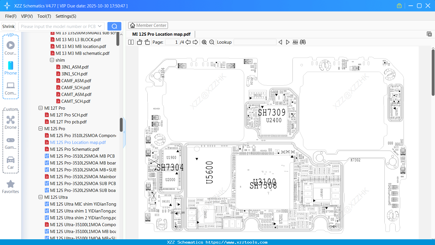 Xiaomi MI 12S Pro Location Map